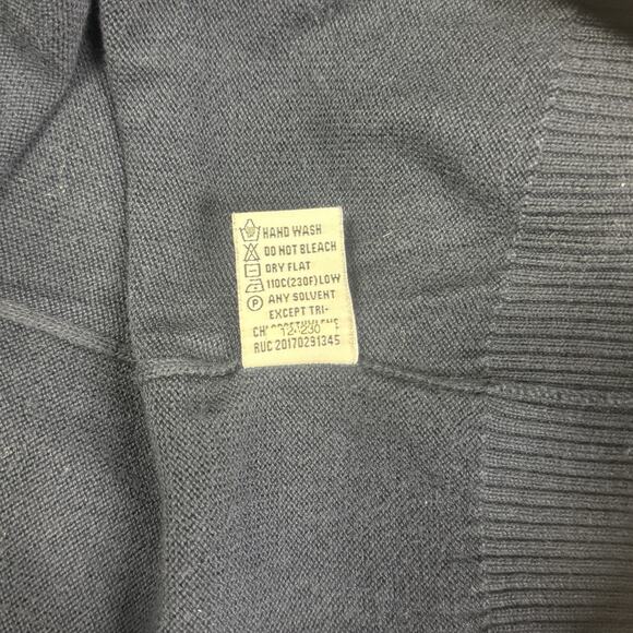 Psycho Bunny Pima Cotton 1/4 Quarter Zip Sweater XL Navy Coastal Dad Nautical - Picture 11 of 11